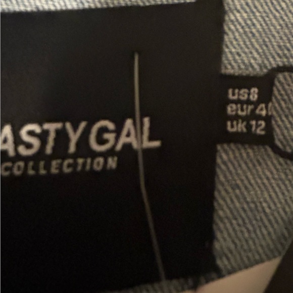 Nasty Gal Collection You Better Work denim Boiler suit size 8 NWT - Picture 4 of 4